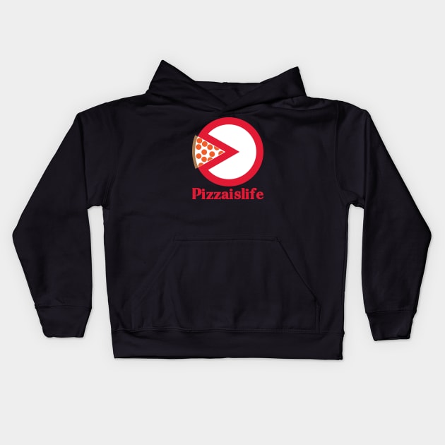 Pac Pizza Kids Hoodie by PizzaIsLife